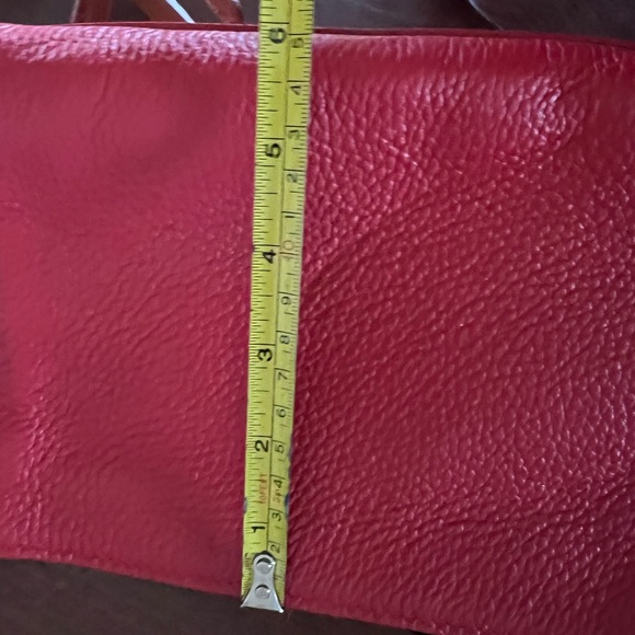 Valentina Red Leather Purse Crossbody Bag - Picture 6 of 8
